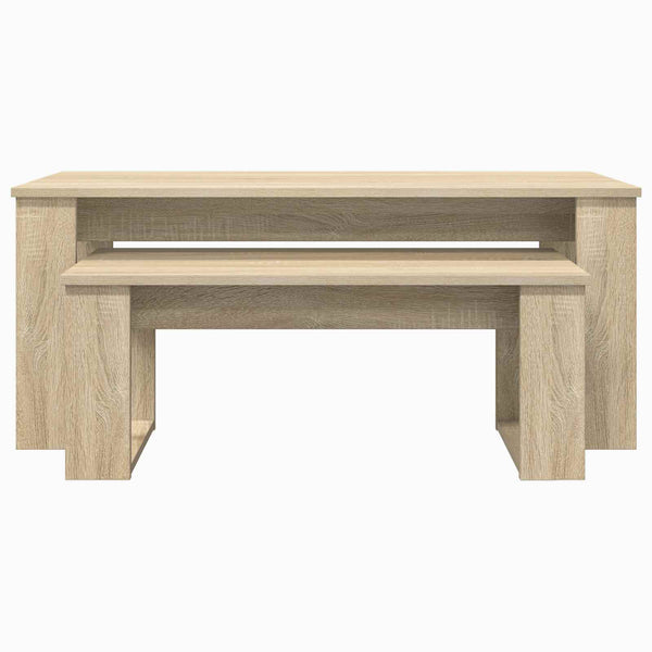 Kahvipöytäsetti 2 kpl Sonoman tammi 100 x 50 x 42 cm