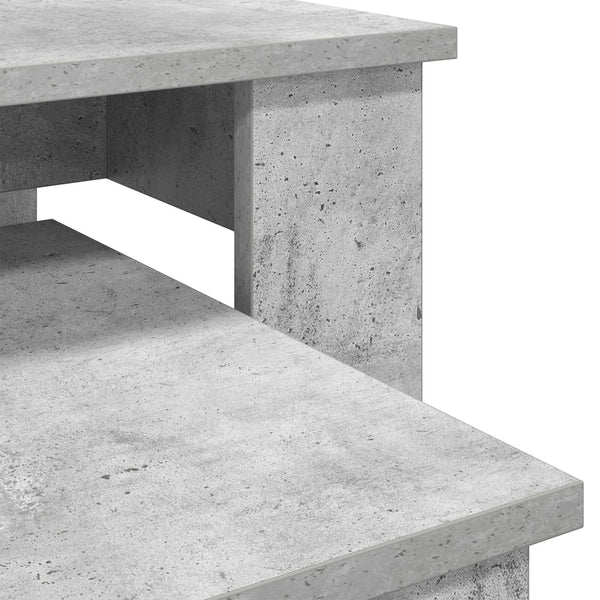 Kahvipöytäsetti 2 kpl Betoni Harmaa 100 x 50 x 42 cm