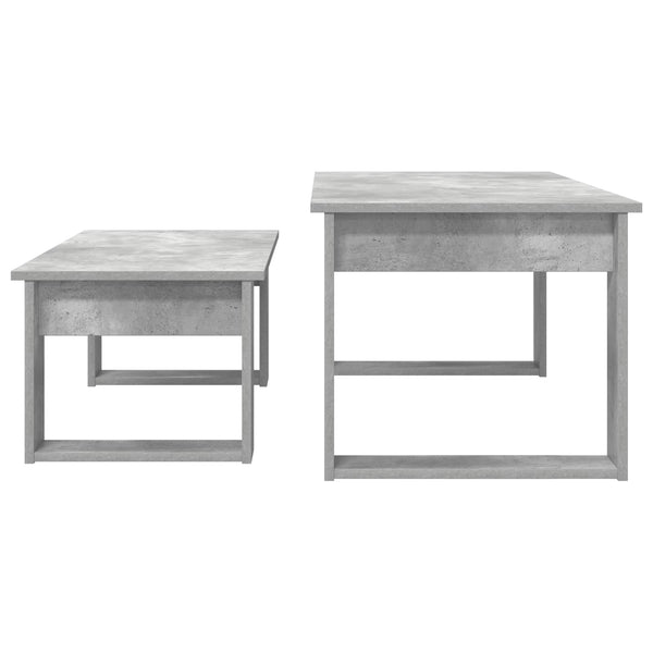 Kahvipöytäsetti 2 kpl Betoni Harmaa 100 x 50 x 42 cm