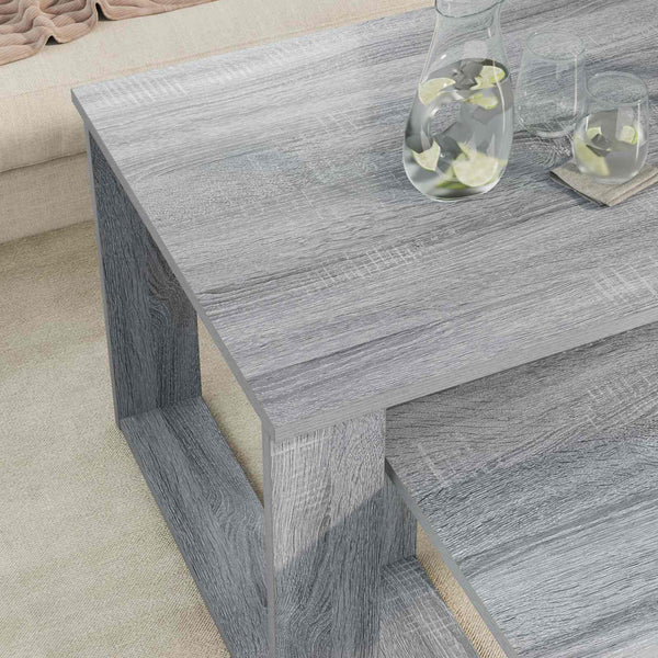 Kahvipöytäsetti 2 kpl Harmaa Sonoma 100 x 50 x 42 cm