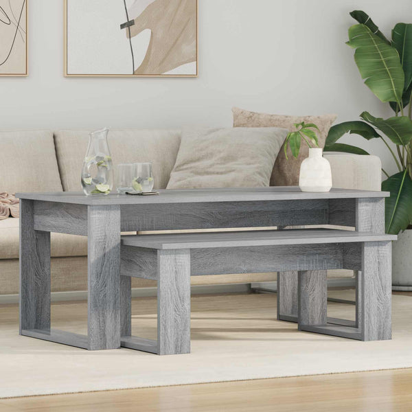 Kahvipöytäsetti 2 kpl Harmaa Sonoma 100 x 50 x 42 cm