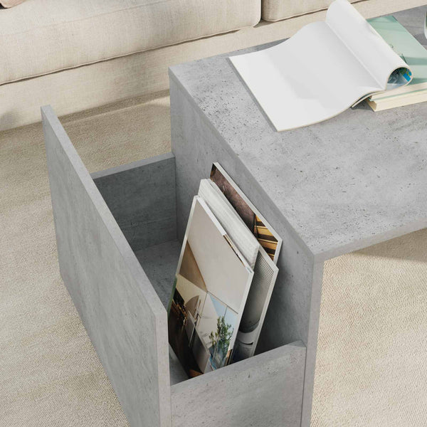 Sohvapöytä Betoni Harmaa 90 x 45 x 35 cm Tekninen puu