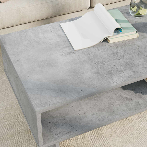 Sohvapöytä Betoni Harmaa 100 x 46 x 35 cm Tekninen puu