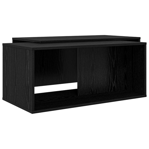 Kahvipöytäsetti 2 kpl Musta tammi. 90 x 48 x 40 cm Tekninen puu