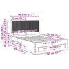 Sängynrunko säilytyksellä ja päänäytöllä Sonoma-tammi