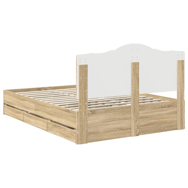 Sängyn runko päätyllä Sonoma-tammi 5FT King Size Insinööripuuta
