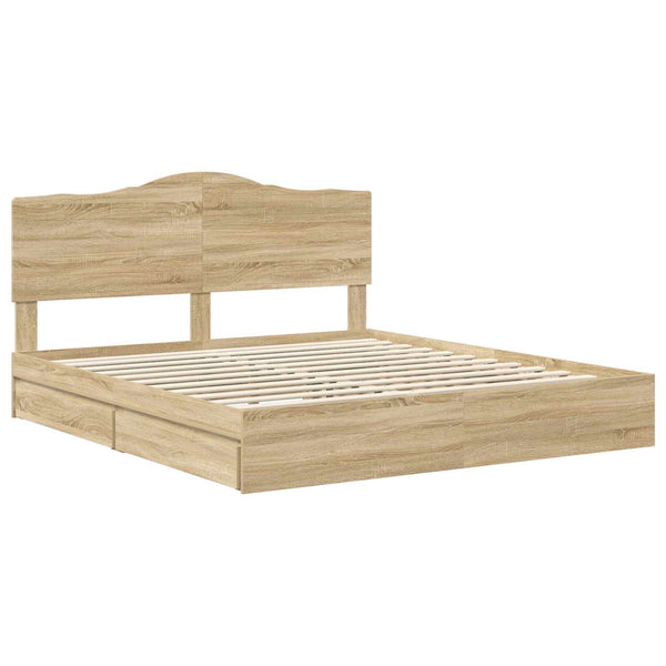 Säilytyssänky Sonoman tammi 6FT Super King Size Tekninen puu