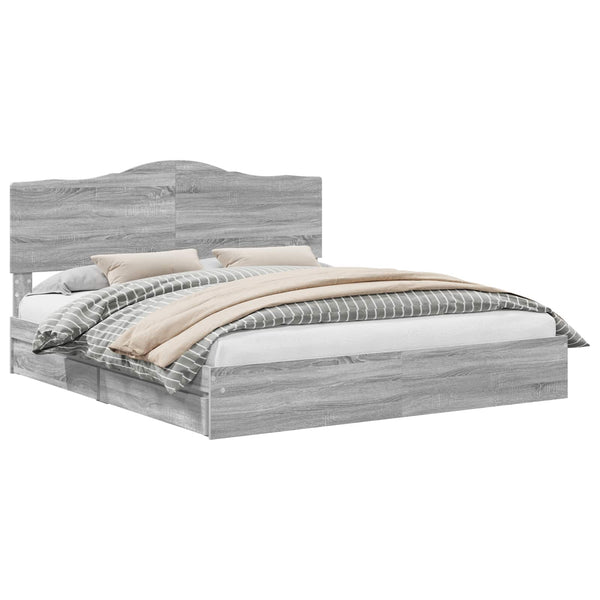 Säilytyssänky Harmaa Sonoma 6FT Super King Size Tekninen puu