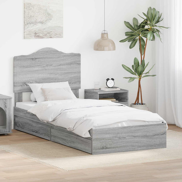 Säilytyssänky Harmaa Sonoma 2FT6 Small Single Tekninen puu