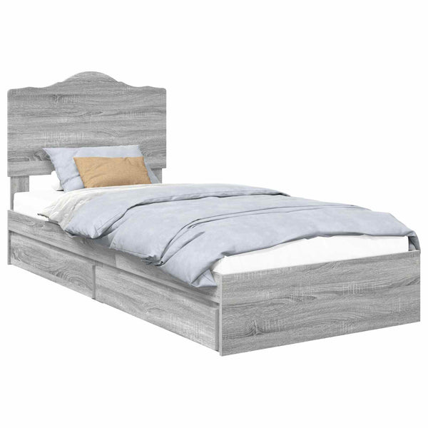Säilytyssänky Harmaa Sonoma 2FT6 Small Single Tekninen puu