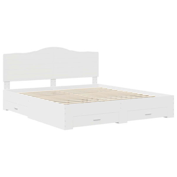 Sängyn runko Valkoinen 6FT Super King Size Tekninen puu