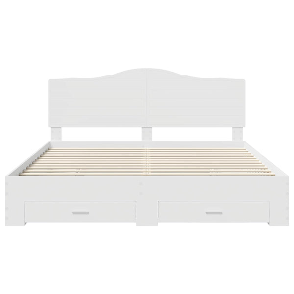 Sängyn runko Valkoinen 6FT Super King Size Tekninen puu