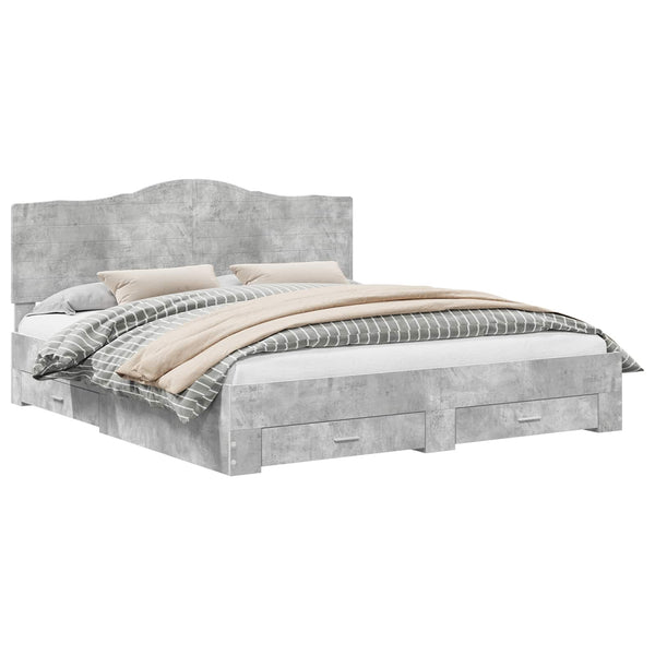 Sängyn runko Betoni Harmaa 6FT Super King Size Tekninen puu