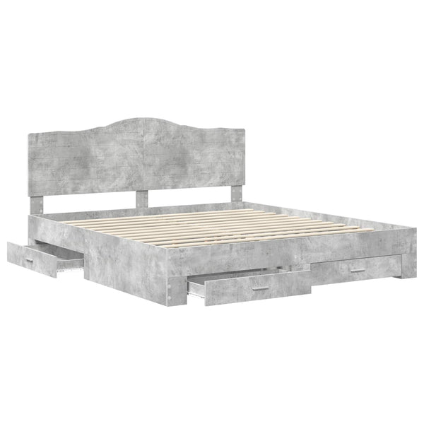 Sängyn runko Betoni Harmaa 6FT Super King Size Tekninen puu