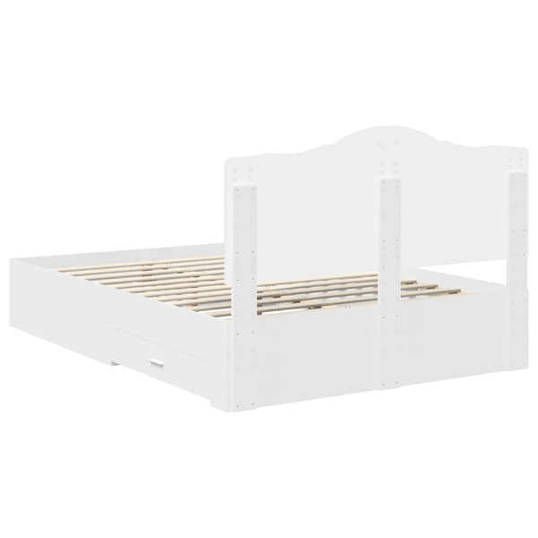 Sängyn runko päätyllä Valkoinen 5FT King Size Tekninen puu