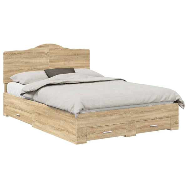 Sängyn runko päätyllä Sonoman tammi 5FT King Size Tekninen puu