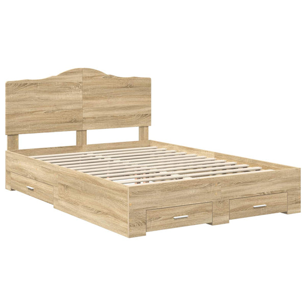 Sängyn runko päätyllä Sonoman tammi 5FT King Size Tekninen puu