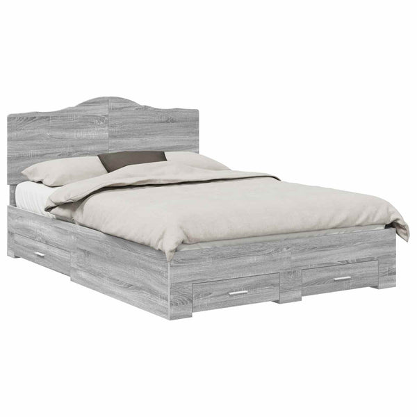 Sängyn runko päätyllä Harmaa Sonoma 5FT King Size Tekninen puu
