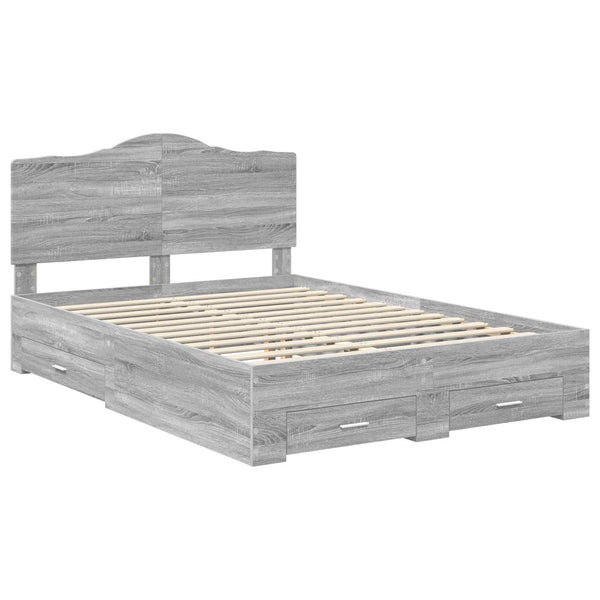 Sängyn runko päätyllä Harmaa Sonoma 5FT King Size Tekninen puu