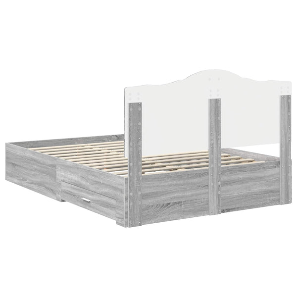 Sängyn runko päätyllä Harmaa Sonoma 5FT King Size Tekninen puu