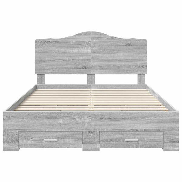 Sängyn runko päätyllä Harmaa Sonoma 5FT King Size Tekninen puu