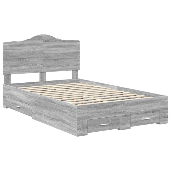 Sängyn runko päätyllä Harmaa Sonoma 4FT6 Double Tekninen puu