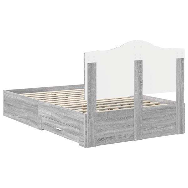 Sängyn runko Harmaa Sonoma 4FT Small Double Tekninen puu