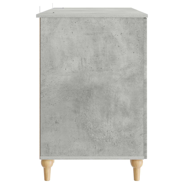 Pöytä Betoninharmaa 142,5 x 50 x 75 cm Tekninen puu
