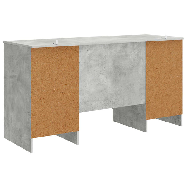 Pöytä Betoninharmaa 142,5 x 50 x 75 cm Tekninen puu