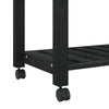 Keittiövaunu MONZA Musta 84 x 40 x 88,5 cm Massiivinen mänty