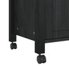 Keittiövaunu MONZA Musta 84 x 40 x 88,5 cm Massiivinen mänty