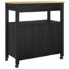 Keittiövaunu MONZA Musta 84 x 40 x 88,5 cm Massiivinen mänty