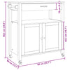 Keittiövaunu MONZA Musta 84 x 40 x 88,5 cm Massiivinen mänty