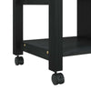 Keittiövaunu MONZA Musta 84 x 40 x 88,5 cm Massiivinen mänty