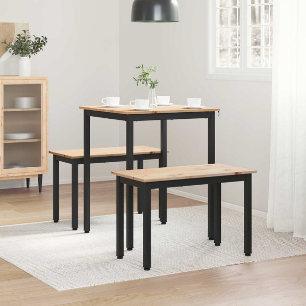 Ruokapöytä Luonnollinen 60 x 60 x 75 cm Massiivinen mänty