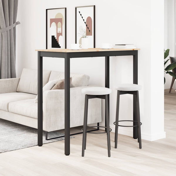 Baaripöytä 110 x 55 x 105 cm Massiivinen mänty Luonnollinen