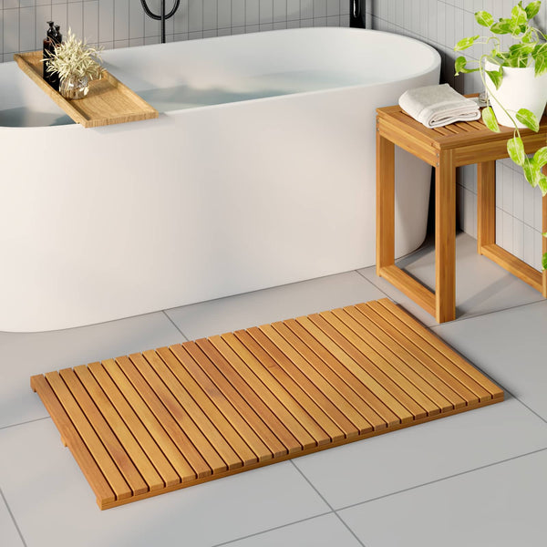Kylpyhuoneen Matto Luonnollinen 100 x 55 cm Tiheä akasiapuu