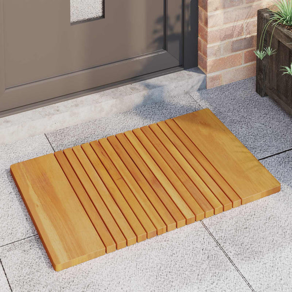 Kylpyhuoneen Matto Luonnollinen 81 x 50 cm Tiheä akasiapuu