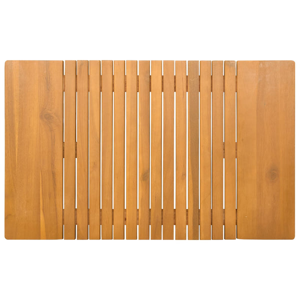 Kylpyhuoneen Matto Luonnollinen 81 x 50 cm Tiheä akasiapuu