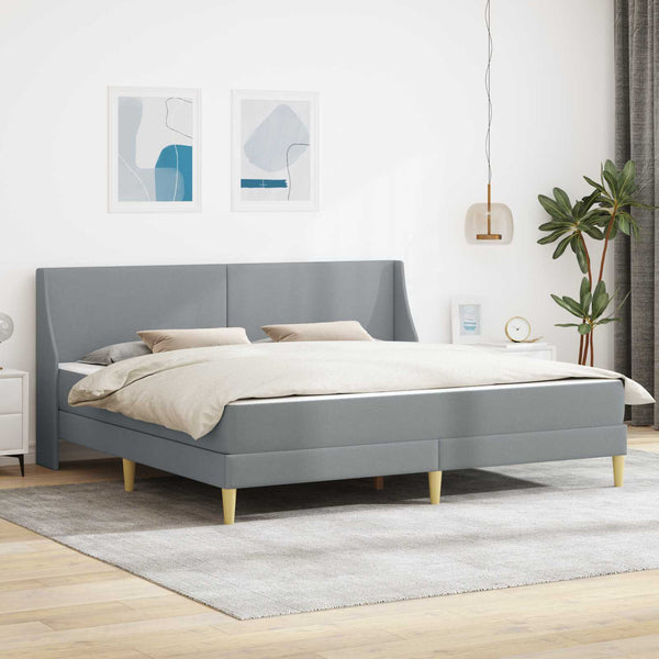 Sängynrunko patjalla Vaaleanharmaa 6FT Super King Size kangas