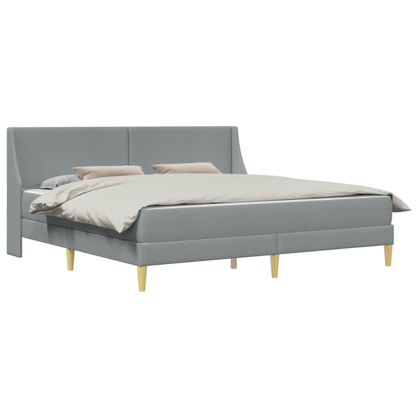 Sängynrunko patjalla Vaaleanharmaa 6FT Super King Size kangas