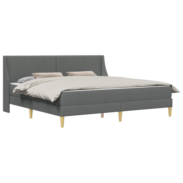 Sängynrunko patjalla Tumma harmaa 6FT Super King Size kangas