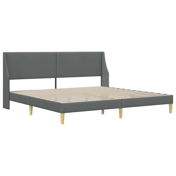 Sängynrunko patjalla Tumma harmaa 6FT Super King Size kangas