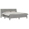Sängynrunko patjalla Vaaleanharmaa 6FT Super King Size Sametti