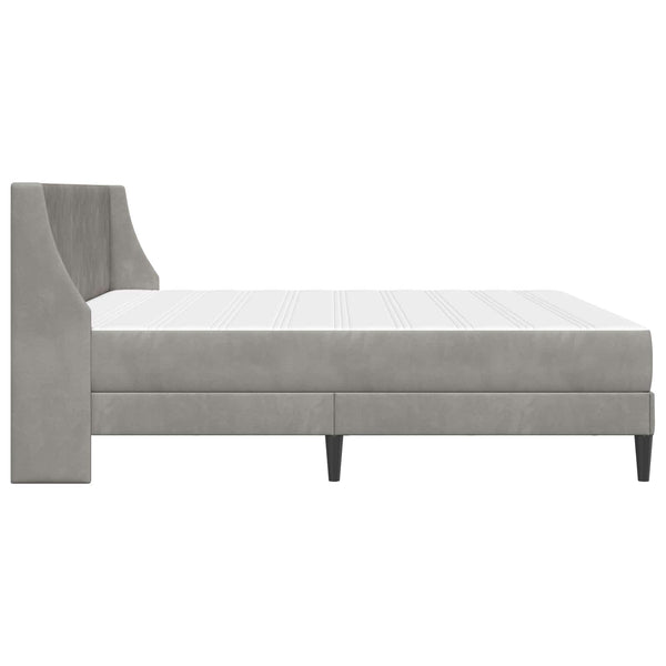 Sängynrunko patjalla Vaaleanharmaa 6FT Super King Size Sametti