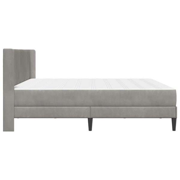 Sängynrunko patjalla Vaaleanharmaa 6FT Super King Size Sametti