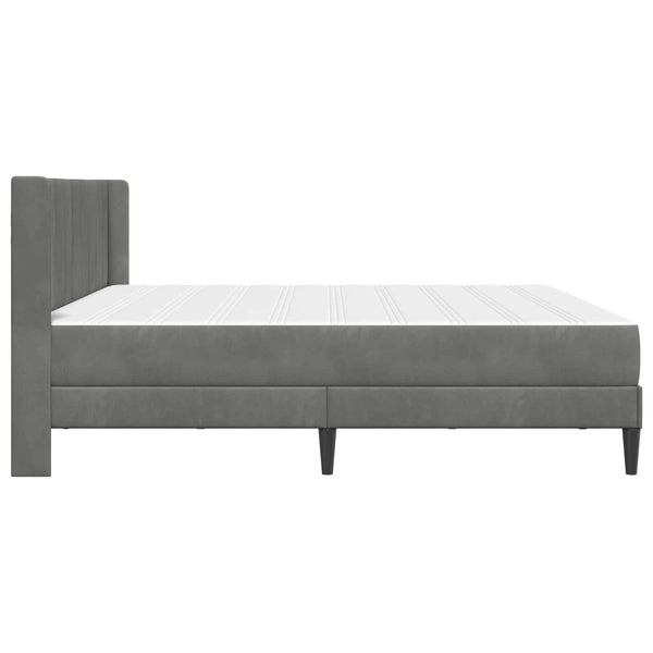 Sängynrunko patjalla Tumma harmaa 6FT Super King Size Sametti