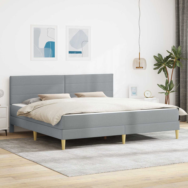Sängynrunko patjalla Vaaleanharmaa 6FT Super King Size kangas