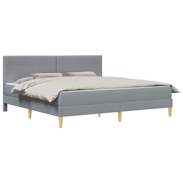 Sängynrunko patjalla Vaaleanharmaa 6FT Super King Size kangas