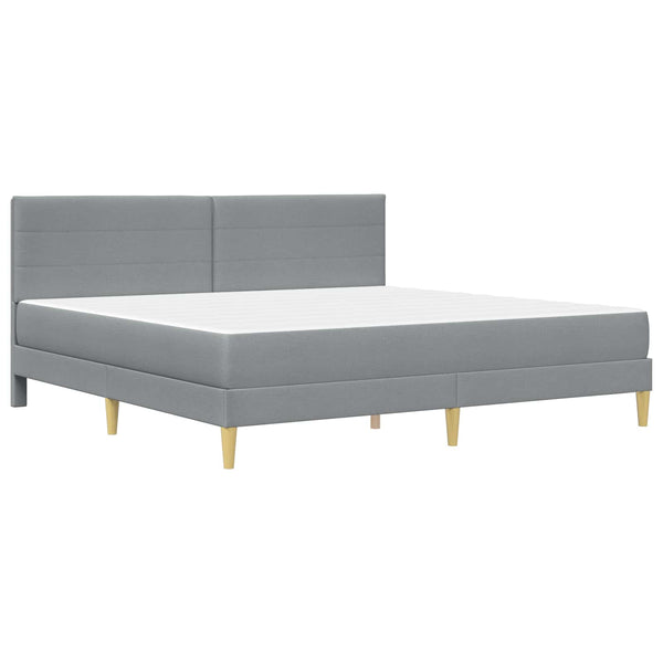 Sängynrunko patjalla Vaaleanharmaa 6FT Super King Size kangas